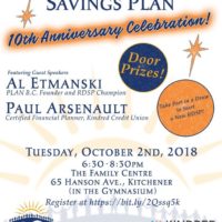You are invited to Registered Disability Savings Plan (RDSP) 10th Anniversary Celebration & Info Night